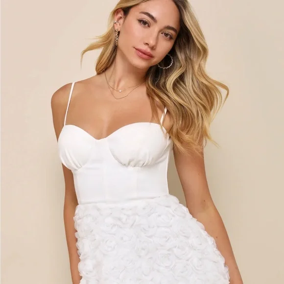 Lulu's White Floral Dress - Picture 6 of 8